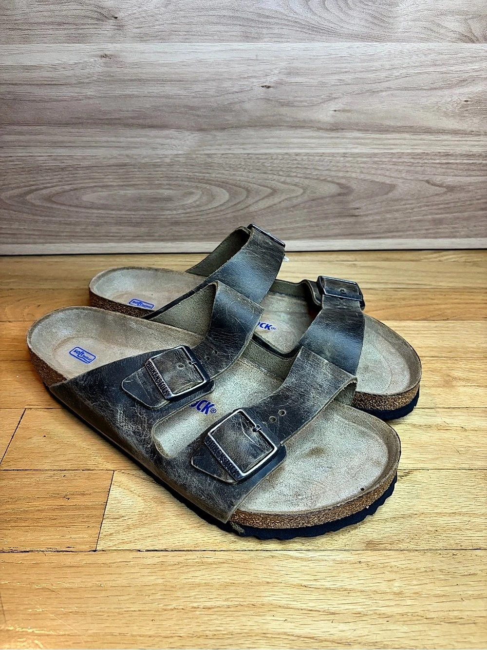 Birkenstock Arizona Soft Footbed Habana Oiled Leather Sandals Brown - Size 43